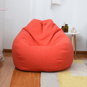 Large Small Lazy BeanBag Sofas Cover Chairs without Filler Linen Cloth Lounger Seat Bean Bag Pouf Puff Couch Tatami Living Room
